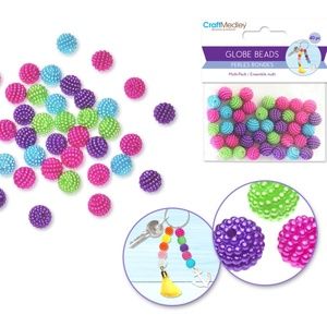 🆕 NEW 40 pcs Globe Beads for Beading Perles rondes pour confection de bijoux
